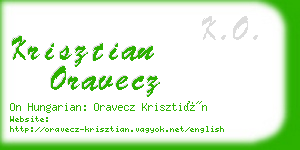 krisztian oravecz business card